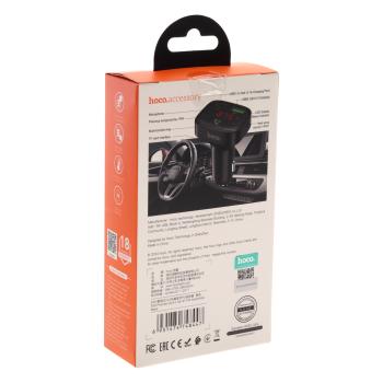 869 р. Устройство зарядное в прикуриватель с трансмиттером (bluetooth,hands free) HOCO HOCO e59 black  с доставкой в г. Вологда. Увеличить фотографию 5