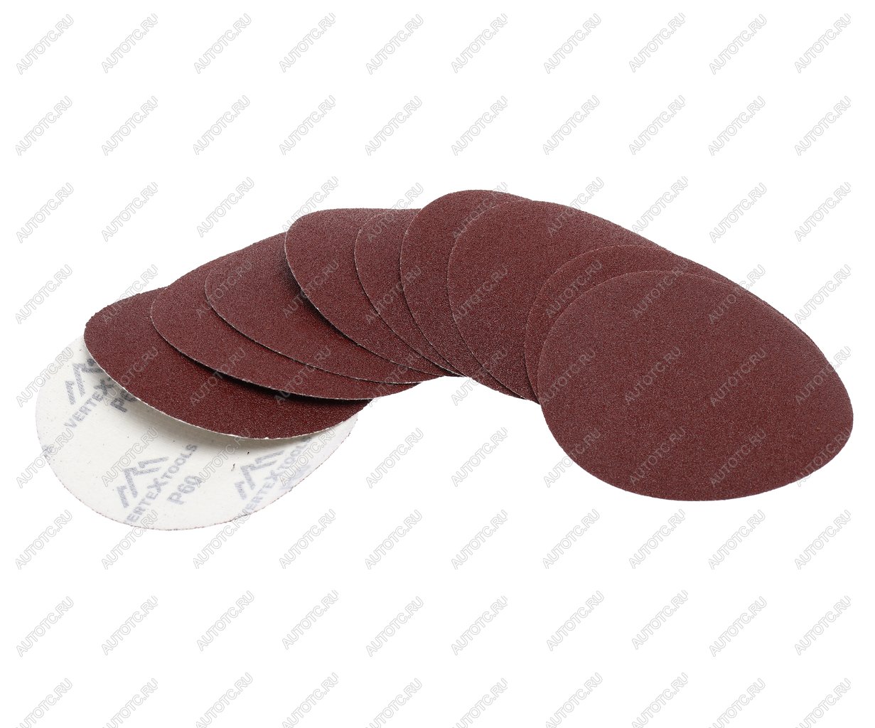 117 р. Бумага наждачная на липучке D125 P60 10шт. VERTEXTOOLS VERTEXTOOLS 12800-060  с доставкой в г. Вологда