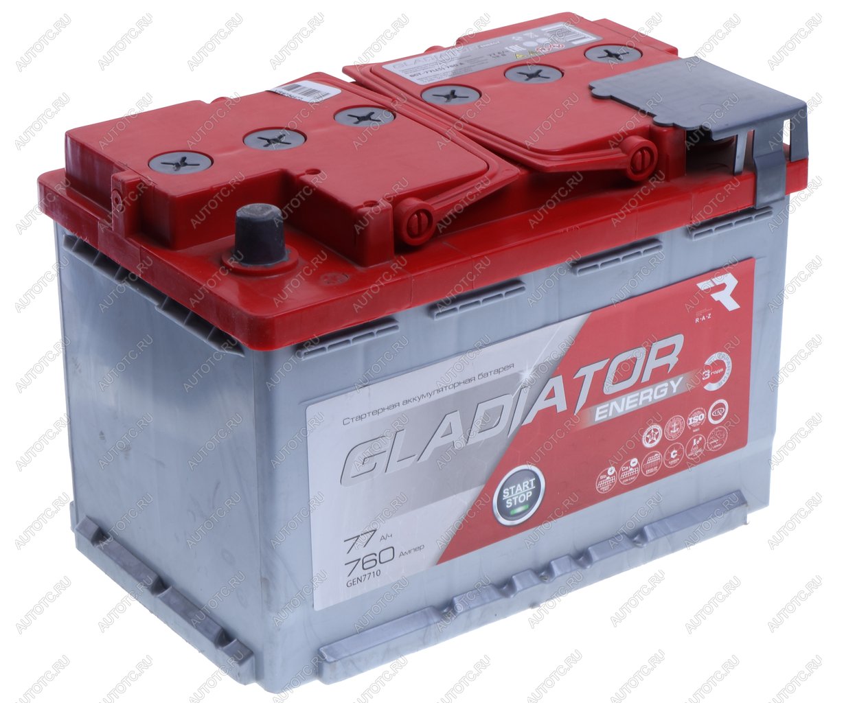 7 649 р. Аккумулятор GLADIATOR Energy 77Ач GLADIATOR 6ст77(1)  с доставкой в г. Вологда
