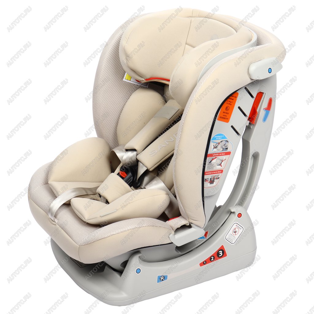 13 249 р. Автокресло детское 0-36кг (0+I-ll-IlI) 0-12лет light grey SANDEX HAPPY BABY HAPPY BABY 4690624052576  с доставкой в г. Вологда