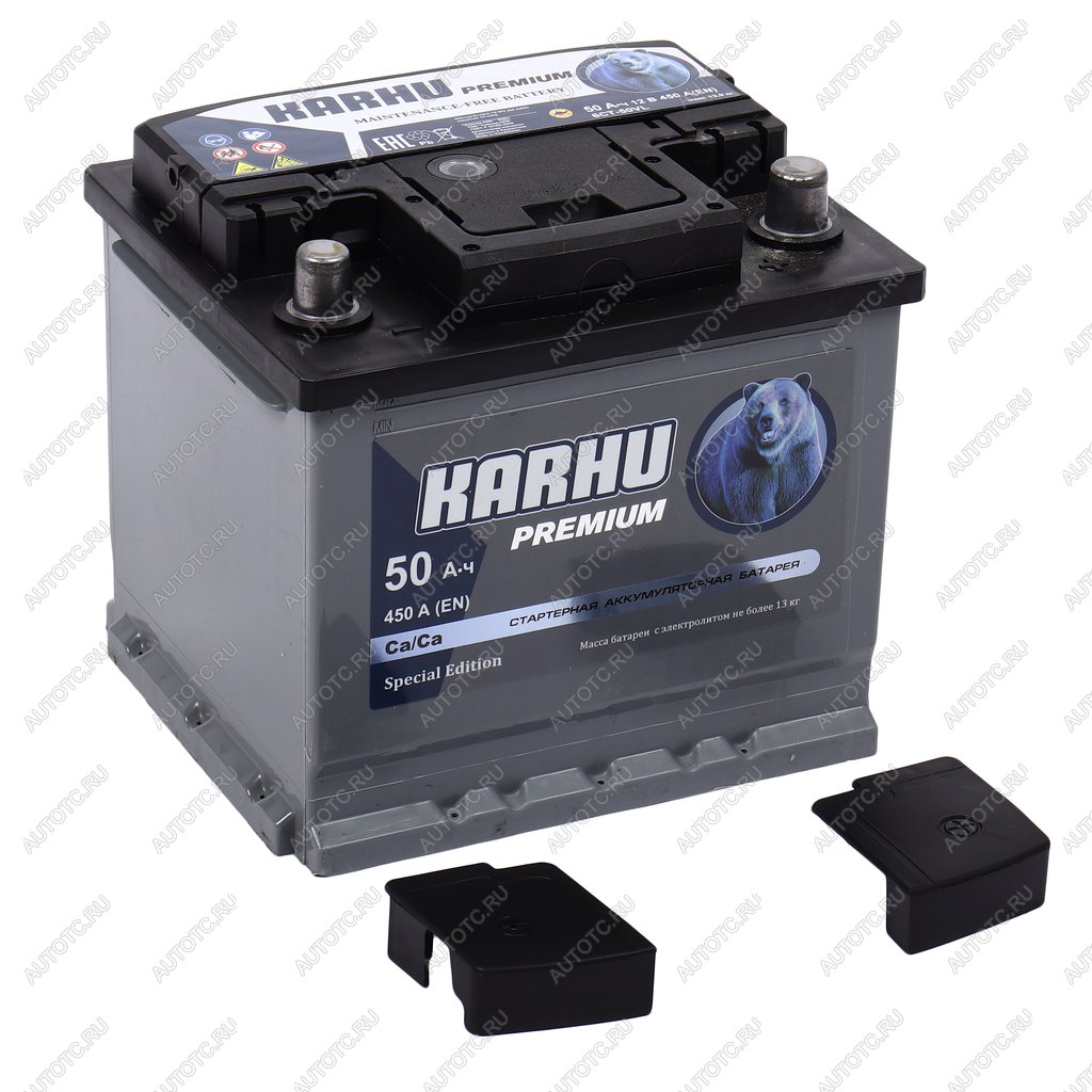 6 999 р. Аккумулятор KARHU Premium 50Ач обратная полярность KAINAR 6ст50(0)  с доставкой в г. Вологда