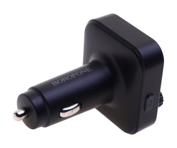 669 р. Устройство зарядное в прикуриватель с трансмиттером (bluetooth,hands free) черное BOROFONE BOROFONE bc53  с доставкой в г. Вологда. Увеличить фотографию 2