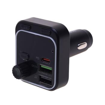 Устройство зарядное в прикуриватель с трансмиттером (bluetooth,hands free) черное BOROFONE BOROFONE bc53