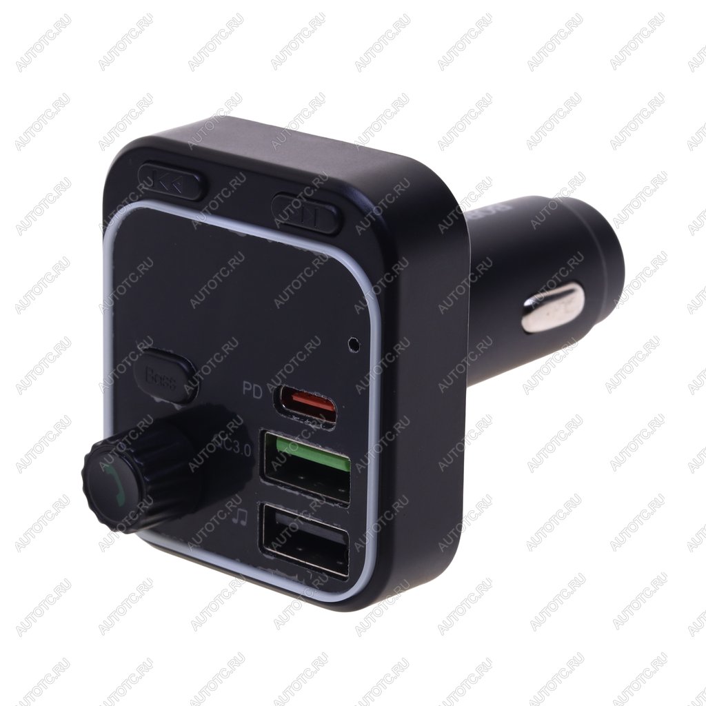 669 р. Устройство зарядное в прикуриватель с трансмиттером (bluetooth,hands free) черное BOROFONE BOROFONE bc53  с доставкой в г. Вологда
