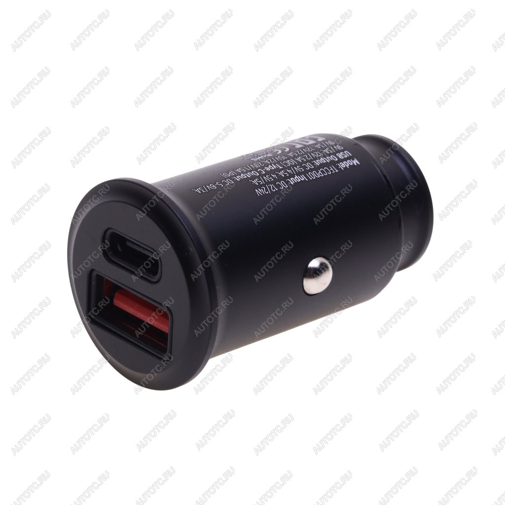 829 р. Устройство зарядное в прикуриватель 1USB + 1 Type C 12V TFN TFN tfn-ccrpd30w01  с доставкой в г. Вологда