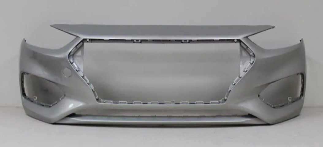 4 199 р. Бампер передний DAR (окрашенный) Hyundai Solaris HCR седан дорестайлинг (2017-2020) (Ice Wine W4Y (Бежевый))  с доставкой в г. Вологда