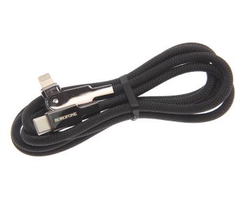 379 р. Кабель iPhone (5-)-USB Type C 1.2м BOROFONE BOROFONE bu41 black  с доставкой в г. Вологда. Увеличить фотографию 1