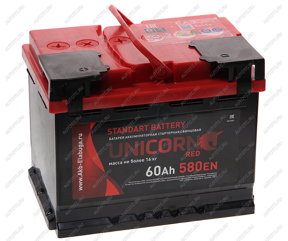 8 999 р. Аккумулятор UNICORN Red EFB 60Ач UNICORN 6ст60(1)  с доставкой в г. Вологда