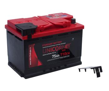 10 199 р. Аккумулятор UNICORN Red EFB 75Ач обратная полярность UNICORN 6ст75(0)  с доставкой в г. Вологда. Увеличить фотографию 2