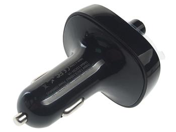 1 299 р. Устройство зарядное в прикуриватель с трансмиттером (bluetooth,hands free) черное XO XO bcc02 black  с доставкой в г. Вологда. Увеличить фотографию 2
