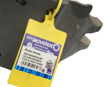 4 299 р. Колодка тормозная SITRAK HOWO передние с накладками (1шт.) MOVELEX MOVELEX az9100440034-mx  с доставкой в г. Вологда. Увеличить фотографию 5