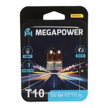 75 р. Лампа 12V WY5W W2.1x9.5d желтая блистер (2шт.) Standart MEGAPOWER MEGAPOWER 370-33-076  с доставкой в г. Вологда. Увеличить фотографию 1