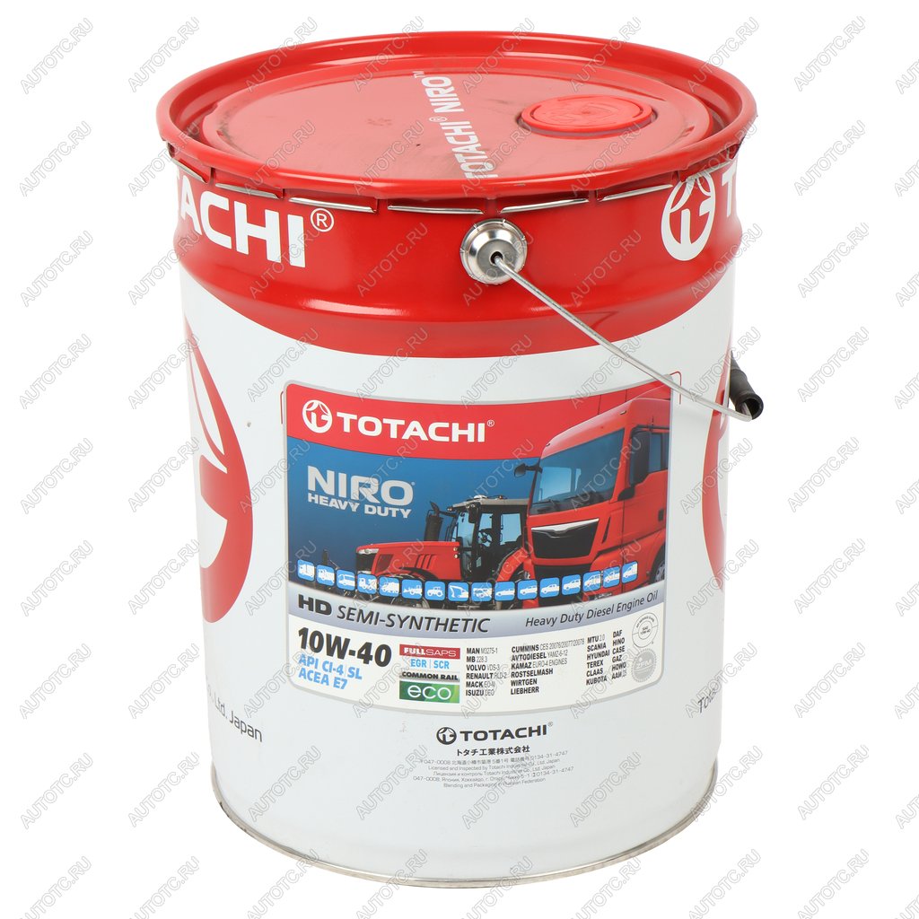 8 349 р. Масло дизельное NIRO HD CI-4SLE7 10W40 псинт.19л TOTACHI TOTACHI 1d120  с доставкой в г. Вологда