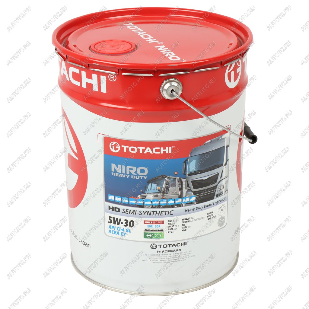 10 399 р. Масло дизельное NIRO HD CI-4SLE7 5W30 псинт.19л TOTACHI TOTACHI 1d720  с доставкой в г. Вологда