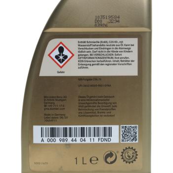 2 359 р. Масло трансмиссионное MERCEDES ATF синт.1л для АКПП (спецификация 236.15) OE MERCEDES a000989440411fdnd  с доставкой в г. Вологда. Увеличить фотографию 4