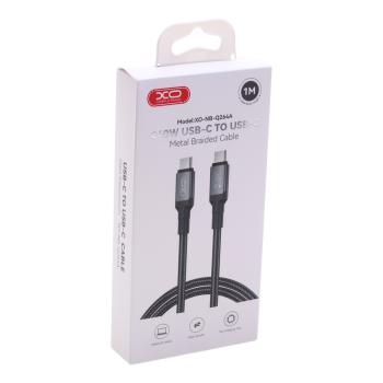 669 р. Кабель USB Type C-USB Type C 1м XO XO nb-q264a black  с доставкой в г. Вологда. Увеличить фотографию 2