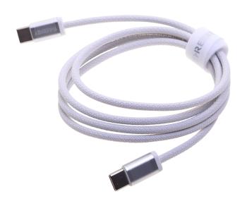 539 р. Кабель USB Type C-USB Type C 1м THREEKEY THREEKEY tk-nb07 60w white  с доставкой в г. Вологда. Увеличить фотографию 1