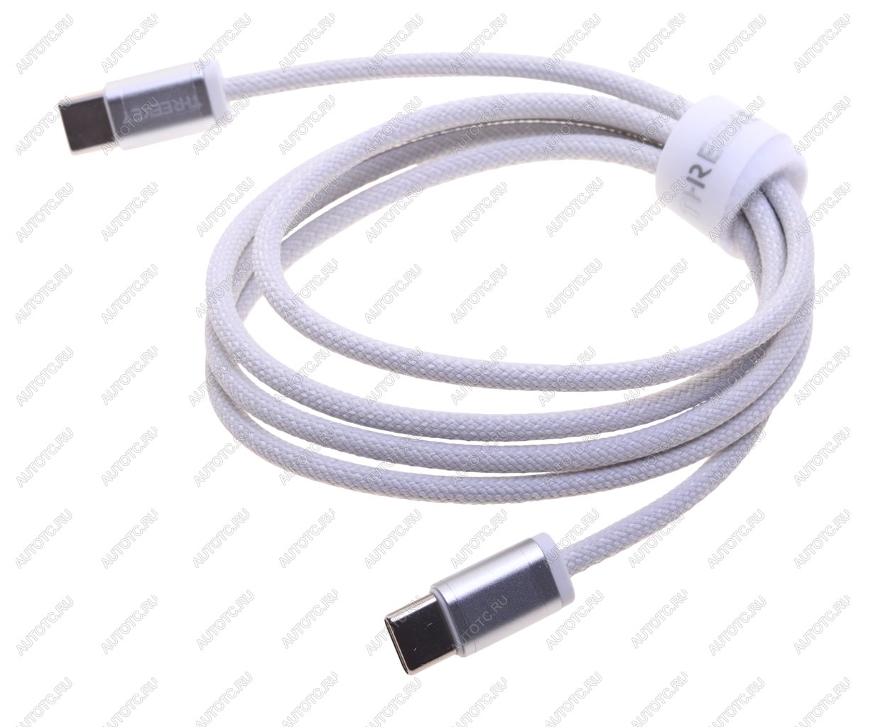 539 р. Кабель USB Type C-USB Type C 1м THREEKEY THREEKEY tk-nb07 60w white  с доставкой в г. Вологда