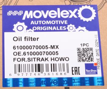 399 р. Фильтр масляный SITRAK HOWO дв.WD615,WP10,D10 MOVELEX MOVELEX 61000070005-mx  с доставкой в г. Вологда. Увеличить фотографию 10