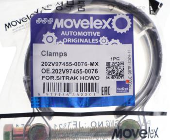 187 р. Хомут SITRAK HOWO патрубка коллектора впускного D=77мм MOVELEX MOVELEX 202v974550076-mx  с доставкой в г. Вологда. Увеличить фотографию 3