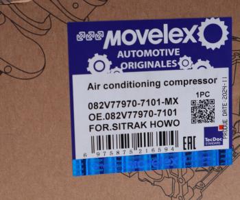 20 349 р. Компрессор SITRAK HOWO кондиционера MOVELEX MOVELEX 082v779707101-mx  с доставкой в г. Вологда. Увеличить фотографию 6