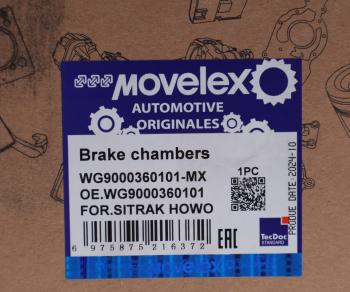 1 369 р. Камера тормоза SITRAK HOWO SHAANXI SHACMAN переднего правая MOVELEX MOVELEX wg9000360101-mx  с доставкой в г. Вологда. Увеличить фотографию 5