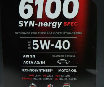 4 599 р. Масло моторное 6100 SYNERGIE 5W40 псинт.4л MOTUL MOTUL 112926  с доставкой в г. Вологда. Увеличить фотографию 3