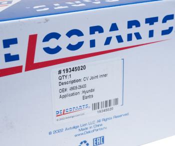 3 899 р. ШРУС внутренний HYUNDAI Elantra (00-) комплект DELCOPARTS DELCOPARTS 19345020  с доставкой в г. Вологда. Увеличить фотографию 5