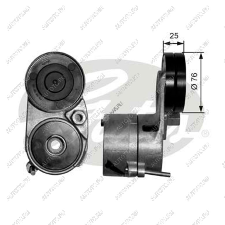 11 599 р. Ролик приводного ремня VW Passat B3,B5,B6 AUDI A4,A6,A8 натяжителя GATES GATES t38193  с доставкой в г. Вологда