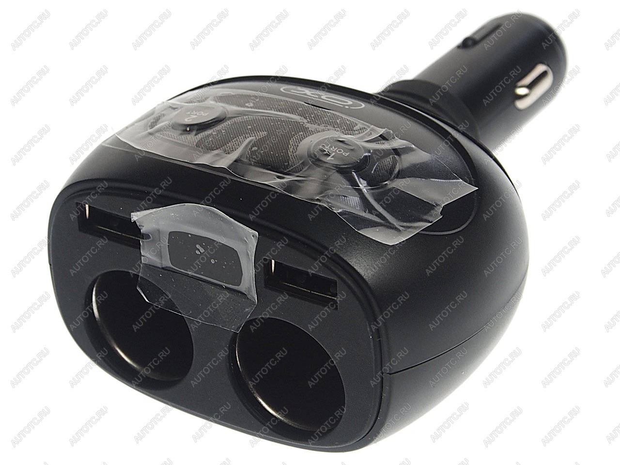1 079 р. Разветвитель прикуривателя 2-х гнездовой 12V 2USB черный XO XO cc41 black  с доставкой в г. Вологда