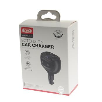 1 079 р. Разветвитель прикуривателя 2-х гнездовой 12V 2USB черный XO XO cc41 black  с доставкой в г. Вологда. Увеличить фотографию 3