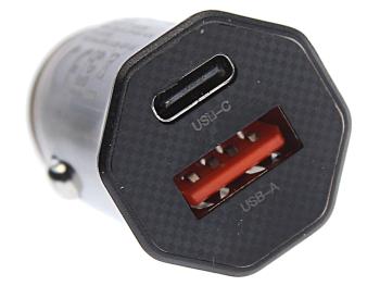679 р. Устройство зарядное в прикуриватель 1USB + 1 Type C 12V черное XO XO cc50 black  с доставкой в г. Вологда. Увеличить фотографию 3