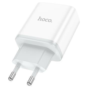 379 р. Устройство зарядное в розетку 1USB Type C HOCO HOCO c104a white  с доставкой в г. Вологда. Увеличить фотографию 4