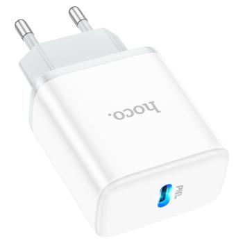 379 р. Устройство зарядное в розетку 1USB Type C HOCO HOCO c104a white  с доставкой в г. Вологда. Увеличить фотографию 3