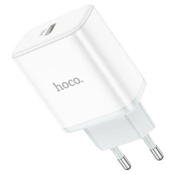 379 р. Устройство зарядное в розетку 1USB Type C HOCO HOCO c104a white  с доставкой в г. Вологда. Увеличить фотографию 2
