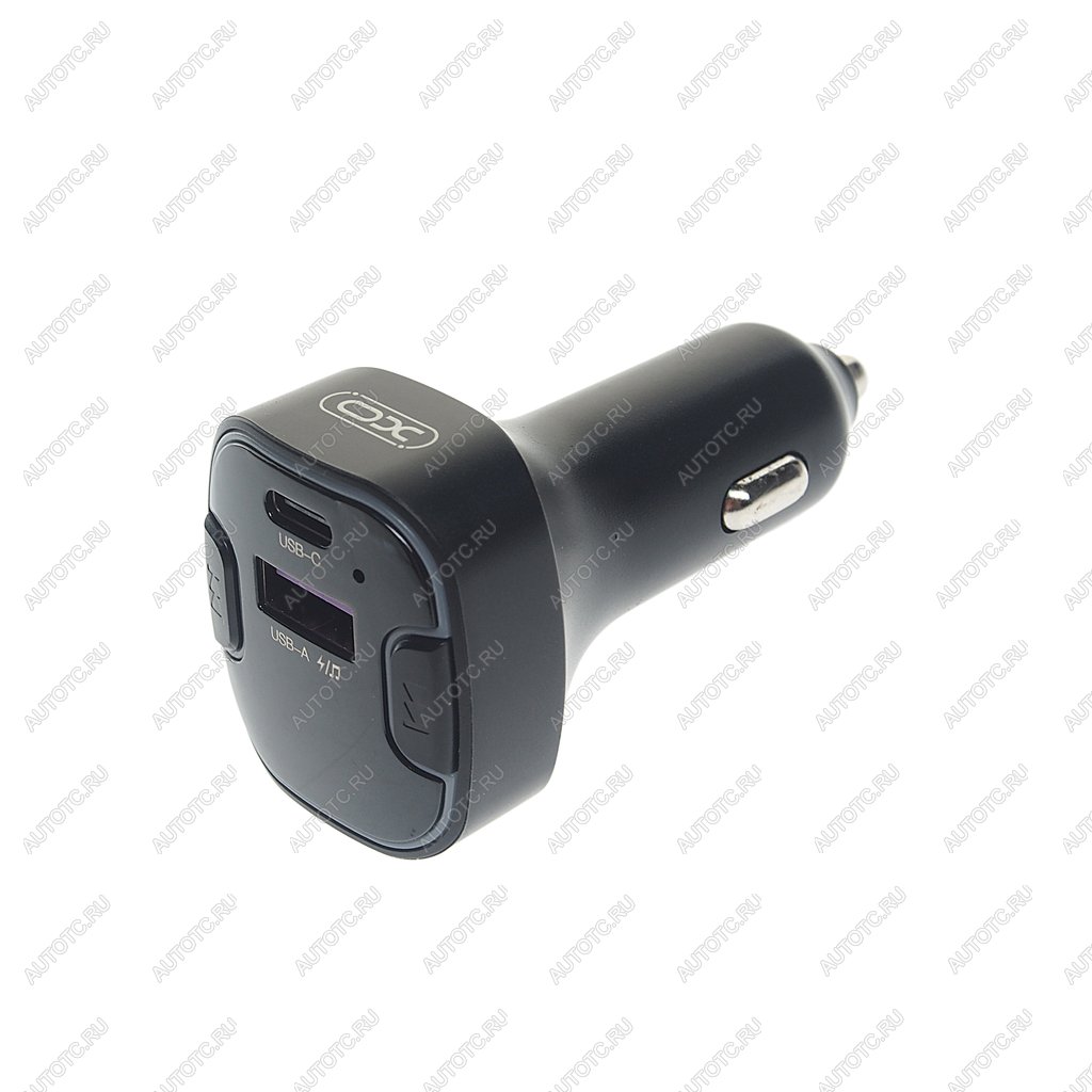 1 049 р. Устройство зарядное в прикуриватель с трансмиттером (bluetooth,hands free) черное XO XO bcc12 black  с доставкой в г. Вологда