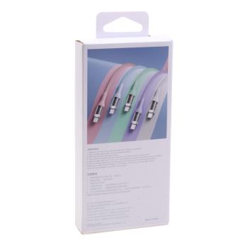 749 р. Кабель USB Type C-USB Type C 1м розовый THREEKEY THREEKEY tk-nb05 60w pink  с доставкой в г. Вологда. Увеличить фотографию 3