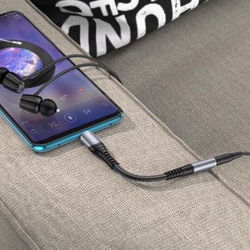 319 р. Переходник USB Type C на jack 3.5 черный HOCO HOCO ls33 черный  с доставкой в г. Вологда. Увеличить фотографию 4