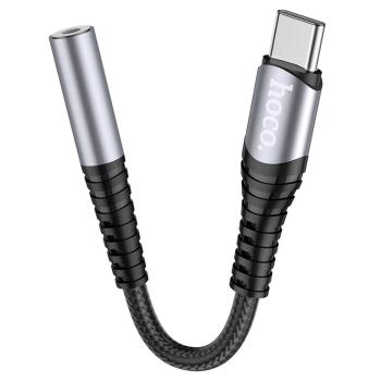 319 р. Переходник USB Type C на jack 3.5 черный HOCO HOCO ls33 черный  с доставкой в г. Вологда. Увеличить фотографию 2