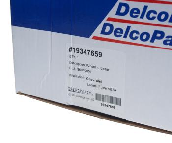4 749 р. Ступица CHEVROLET Lacetti (03-),Epica (07-) колеса заднего DELCOPARTS DELCOPARTS 19347659  с доставкой в г. Вологда. Увеличить фотографию 5