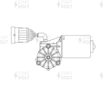3 499 р. Мотор-редуктор стеклоочистителя МАЗ 6312,5340 STARTVOLT STARTVOLT vwf1302  с доставкой в г. Вологда. Увеличить фотографию 3