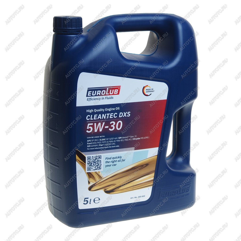 5 999 р. Масло моторное CLEANTEC DXS SPGF-6A 5W30 синт.5л EUROLUB EUROLUB 385005  с доставкой в г. Вологда