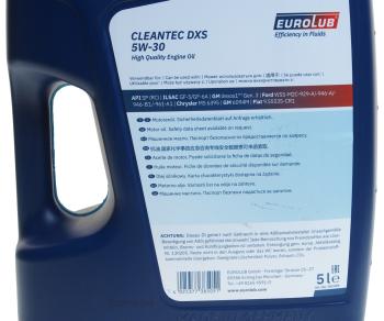 5 999 р. Масло моторное CLEANTEC DXS SPGF-6A 5W30 синт.5л EUROLUB EUROLUB 385005  с доставкой в г. Вологда. Увеличить фотографию 3