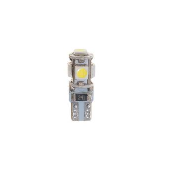 52 р. Лампа светодиодная 12V W5W T10 W2.1x9.5d 6000K 5 LED с обманкой CANbus MEGAPOW ER MEGAPOWER-AUTOMOTIVE 70214w  с доставкой в г. Вологда. Увеличить фотографию 1