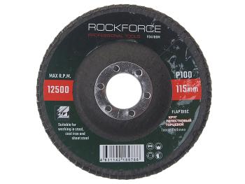 139 р. Круг лепестковый торцевой 115х22мм P100 ROCKFORCE ROCKFORCE rf-fd4100m  с доставкой в г. Вологда. Увеличить фотографию 1