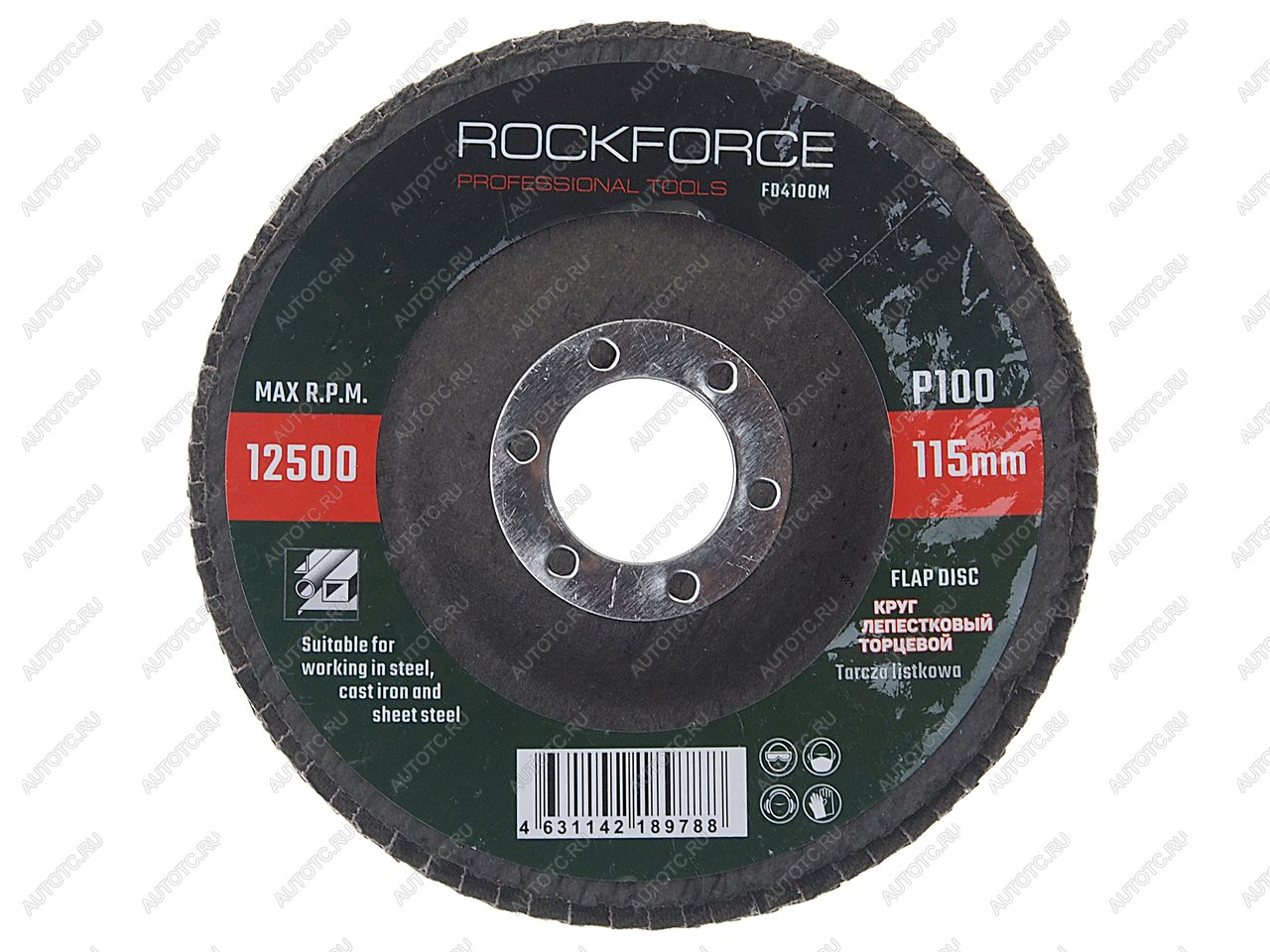 139 р. Круг лепестковый торцевой 115х22мм P100 ROCKFORCE ROCKFORCE rf-fd4100m  с доставкой в г. Вологда