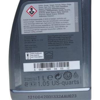 3 399 р. Масло трансмиссионное MERCEDES ATF 1л для АКПП (спецификация 236.17) OE MERCEDES a002989060312  с доставкой в г. Вологда. Увеличить фотографию 3