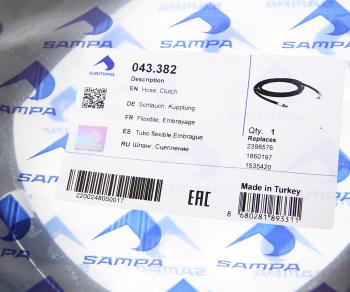 7 199 р. Шланг SCANIA P,G,R,T series ПГУ SAMPA  с доставкой в г. Вологда. Увеличить фотографию 3