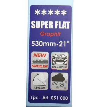 499 р. Щетка стеклоочистителя 530мм беcкаркасная (крепление крючок) Super Flat Graphit ALCA  с доставкой в г. Вологда. Увеличить фотографию 5
