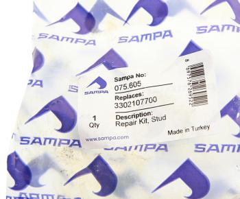 459 р. Шпилька колеса SAF (М22х1.5х83) в сборе (гайка 04938,гровер 01245) SAMPA  с доставкой в г. Вологда. Увеличить фотографию 2